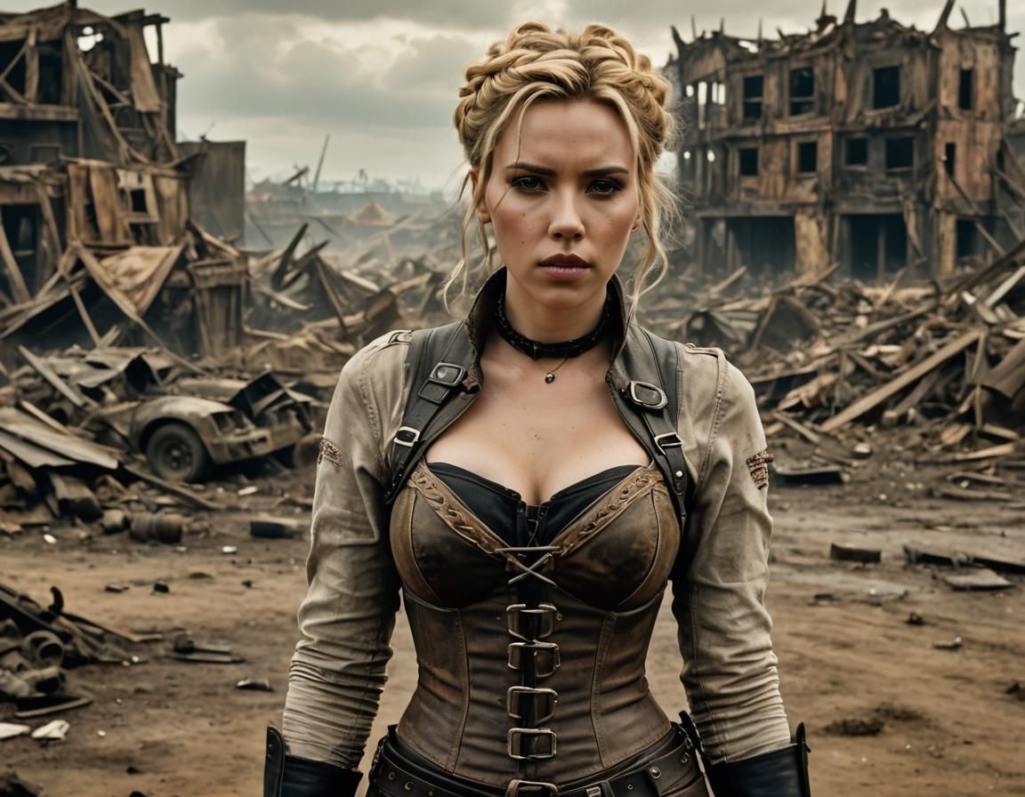 Post-Apocalyptic Raider Leader in Artgerm Style