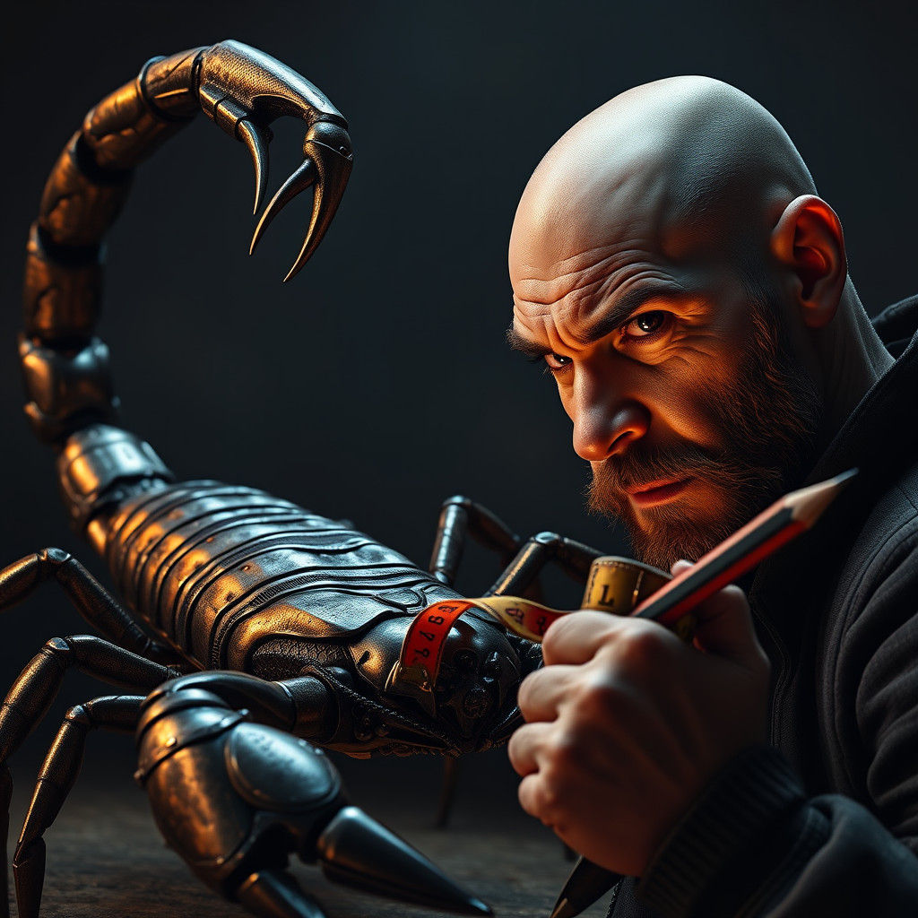 Menacing Armored Scorpion Ready to Strike