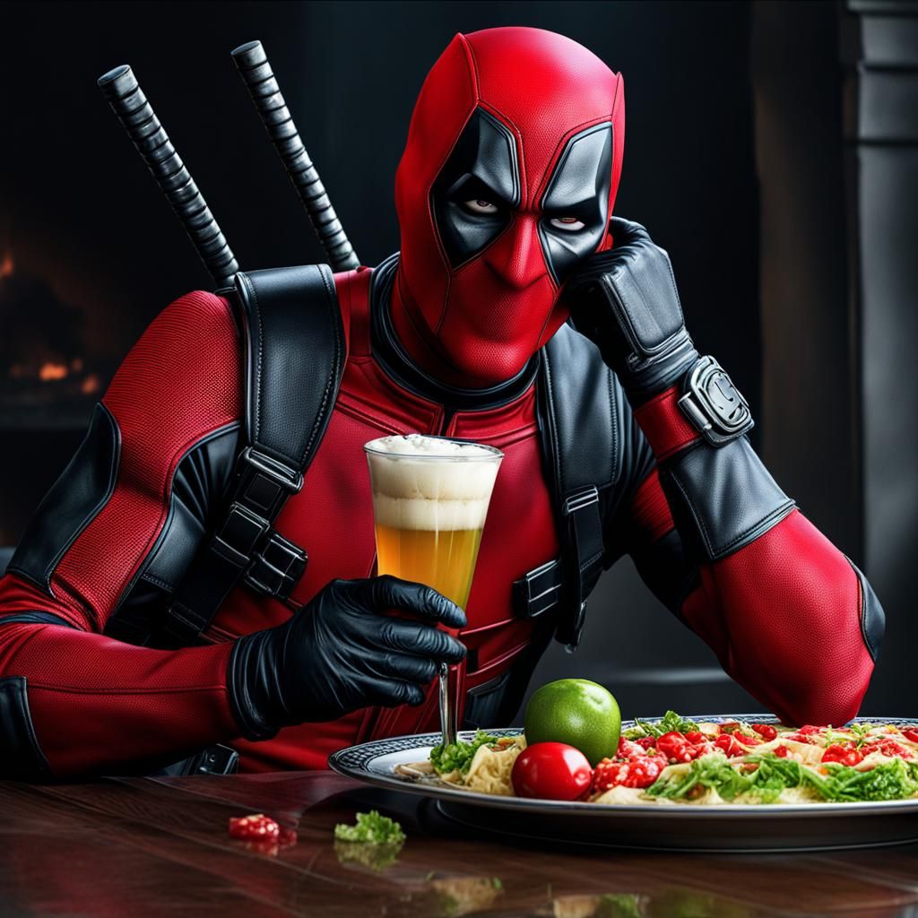 Jokerpool Eating a Chimichanga in Klimt Style