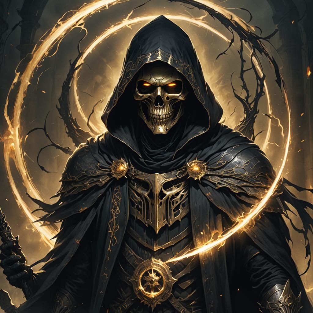 Grim Reaper in a Mystical Realm