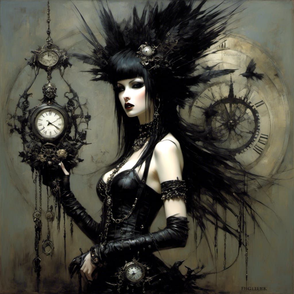 Goth Punk Art: Shackles of Time