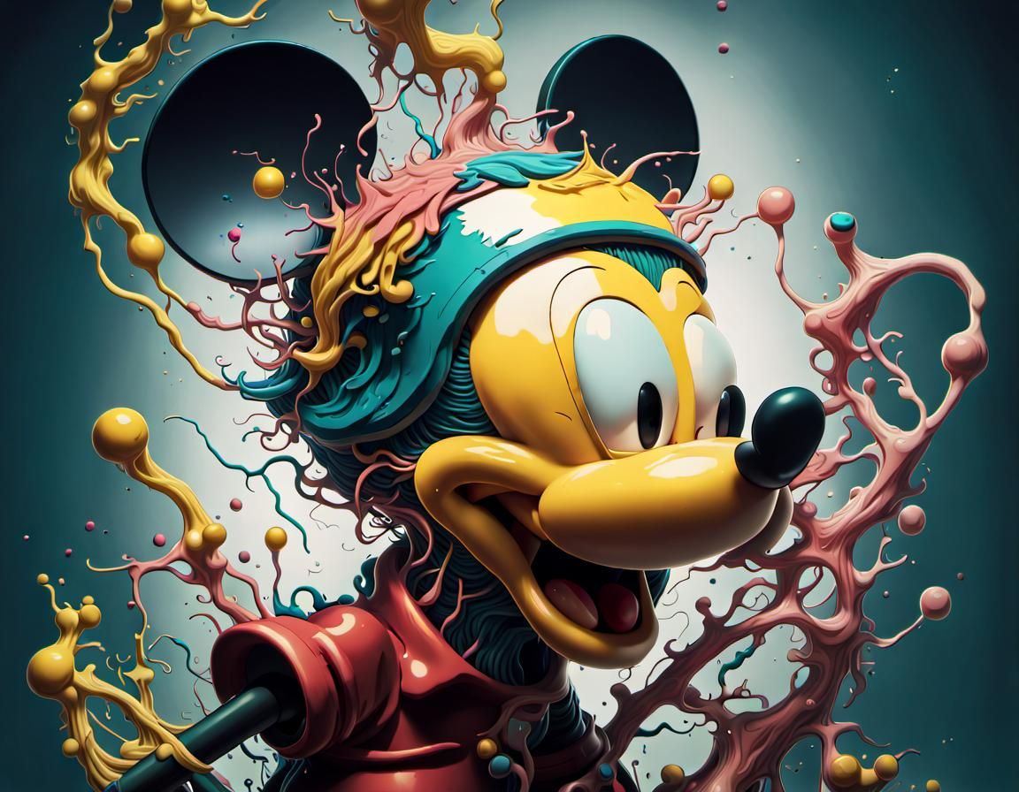 Paint Splash Mickey Mouse