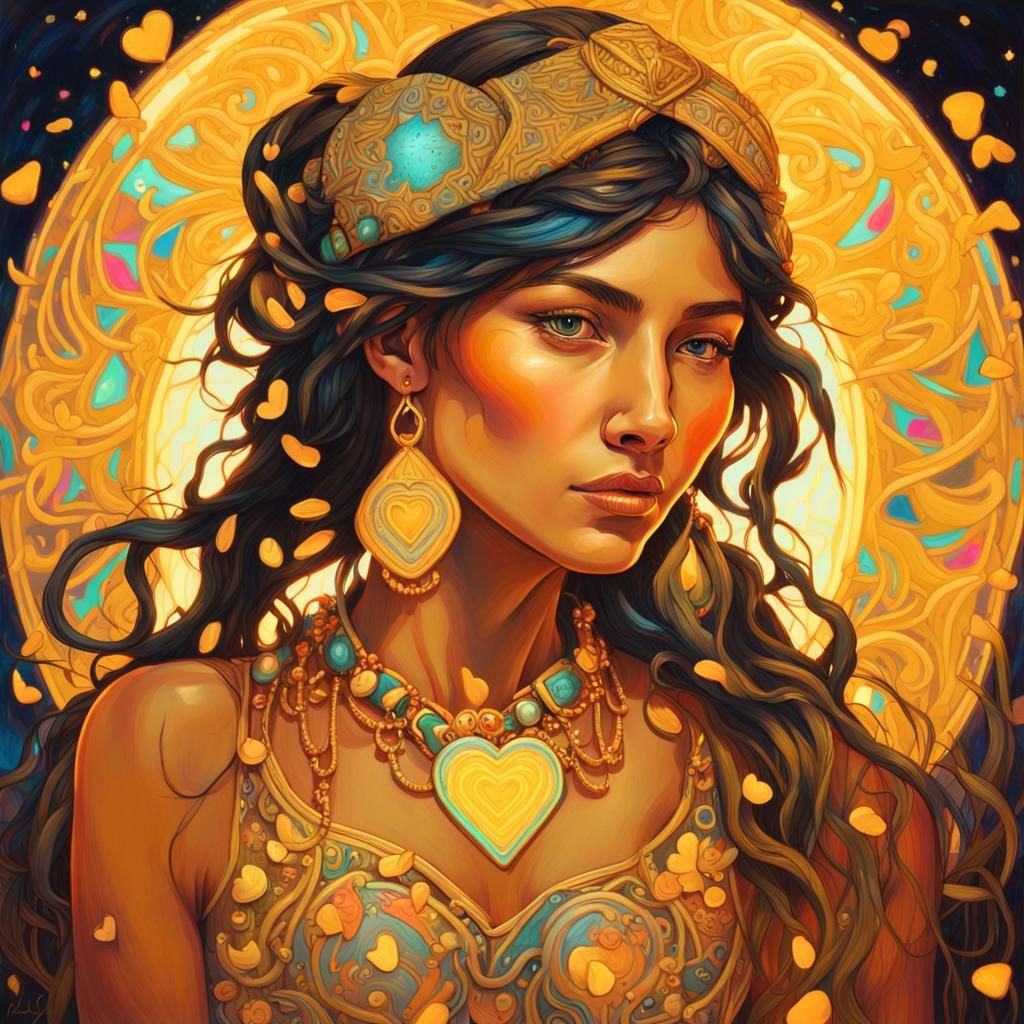 Golden Heart Incan Princess of Peru