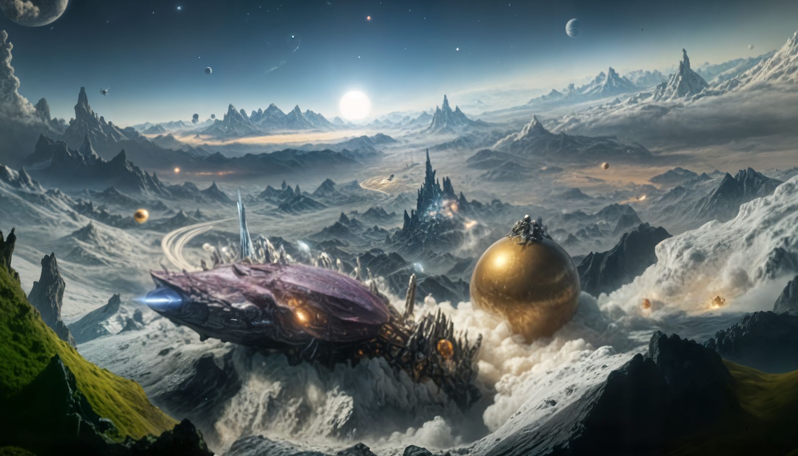 The Parked Ship is scramming to avoid falling to a crevasse caused by melting ice...