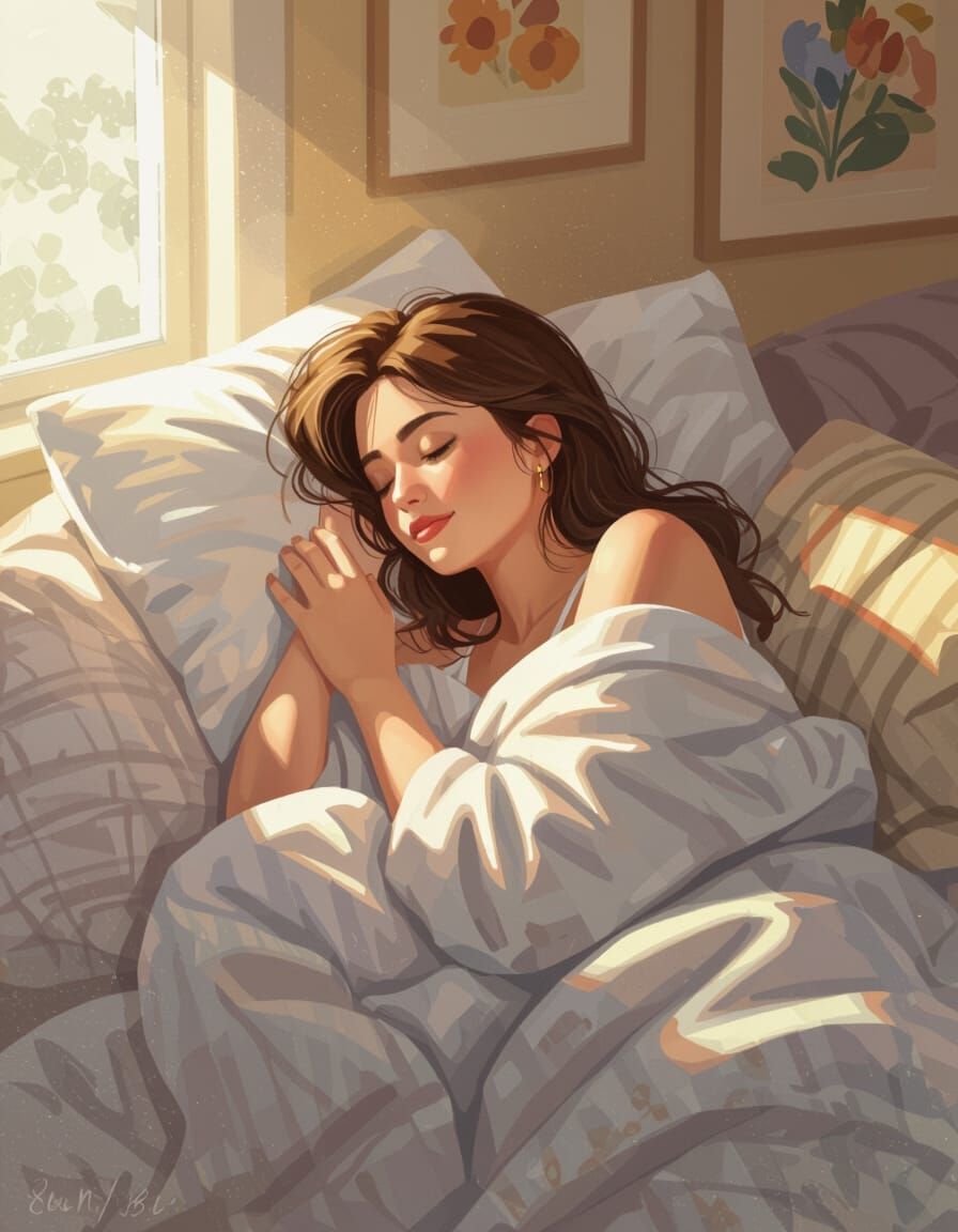 Cozy Labor Day Morning: Digital Painting