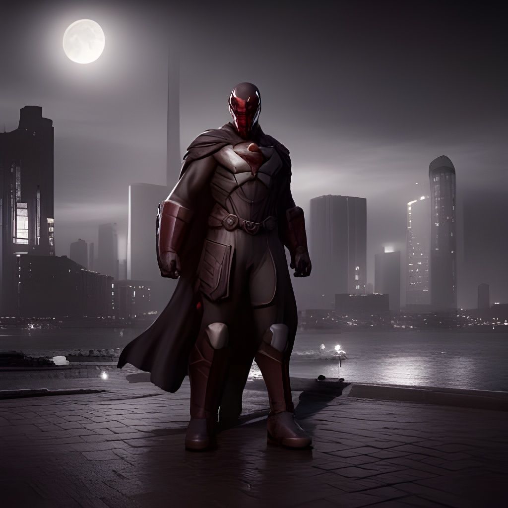 Dark Superhero Blood Vengeance in 3D