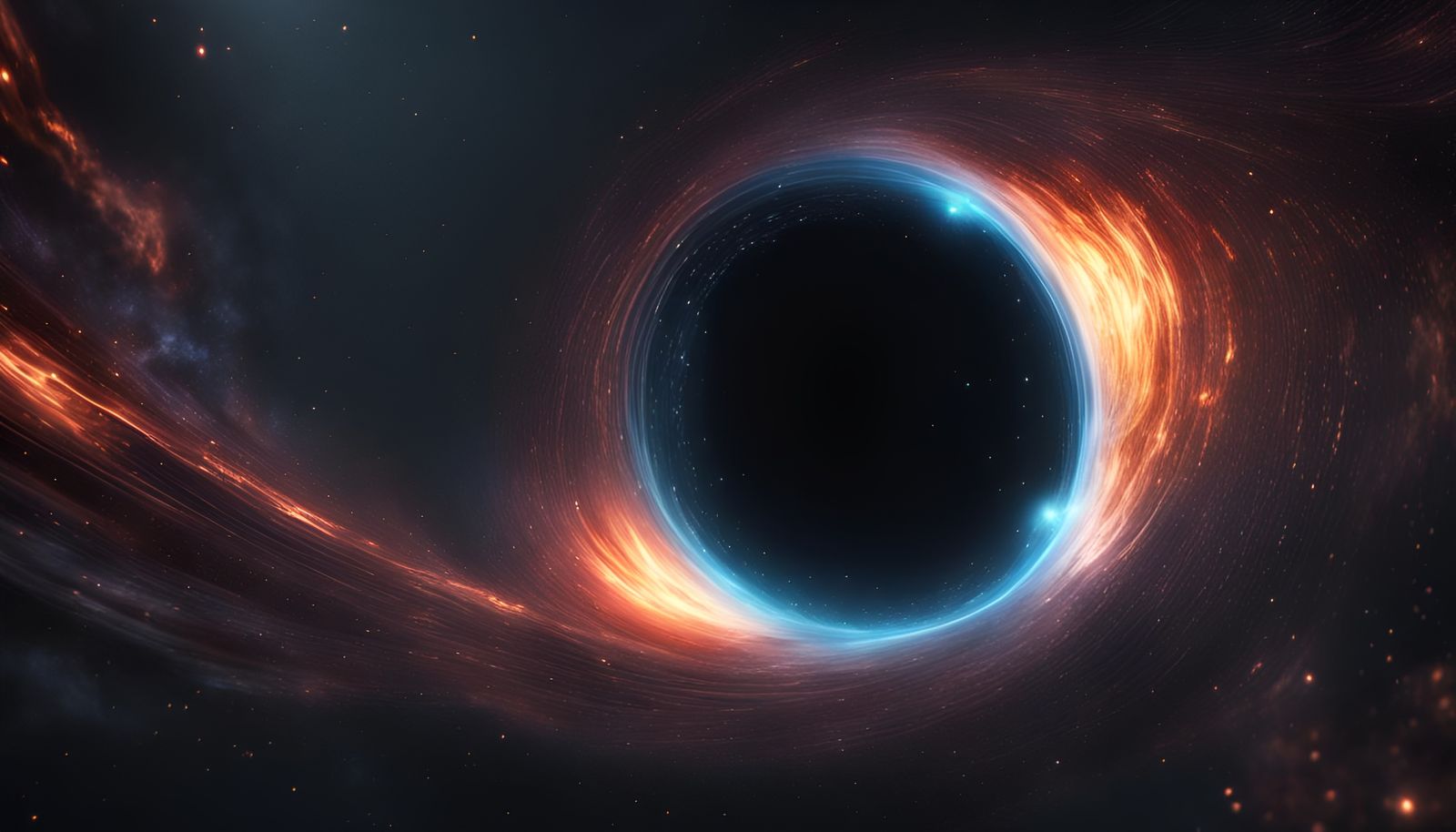 Realistic Black Hole in Dark Space