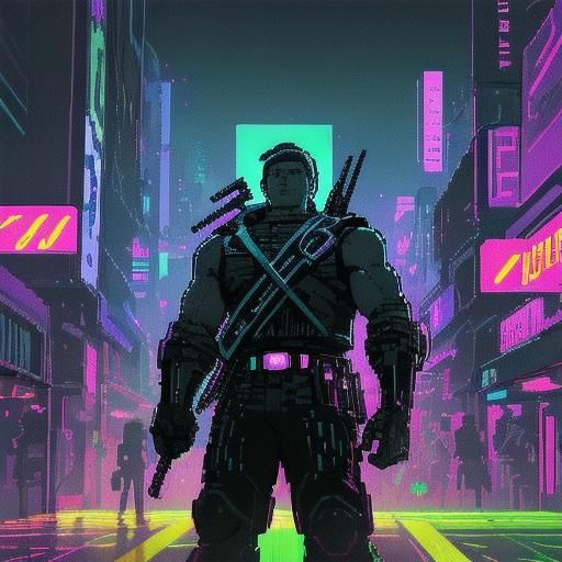 Cyberpunk Edgerunners: David vs Smasher in Pixel Art