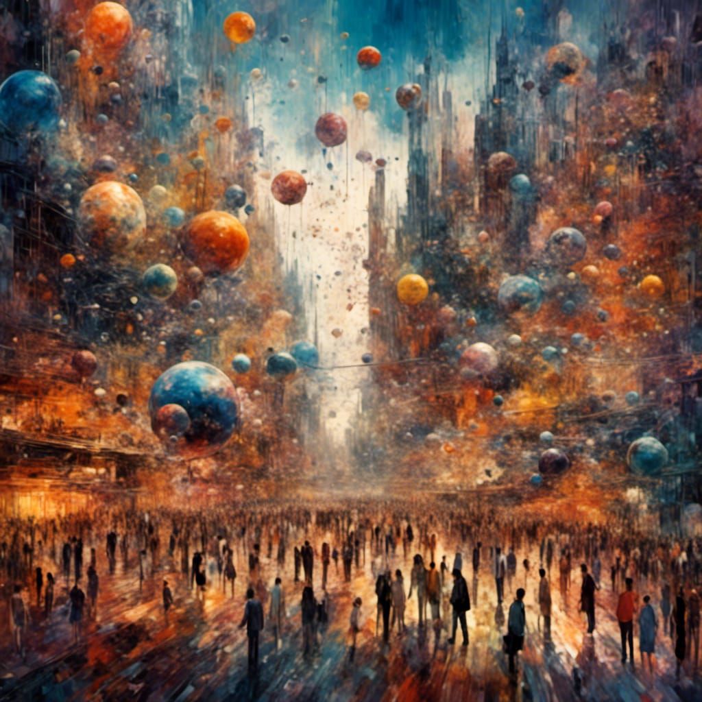 Futuristic Cityscape in Impressionistic Sci-Fi Style