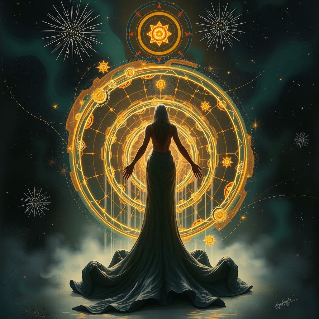 Infinite Spiral Entwines with Cosmic Harmony