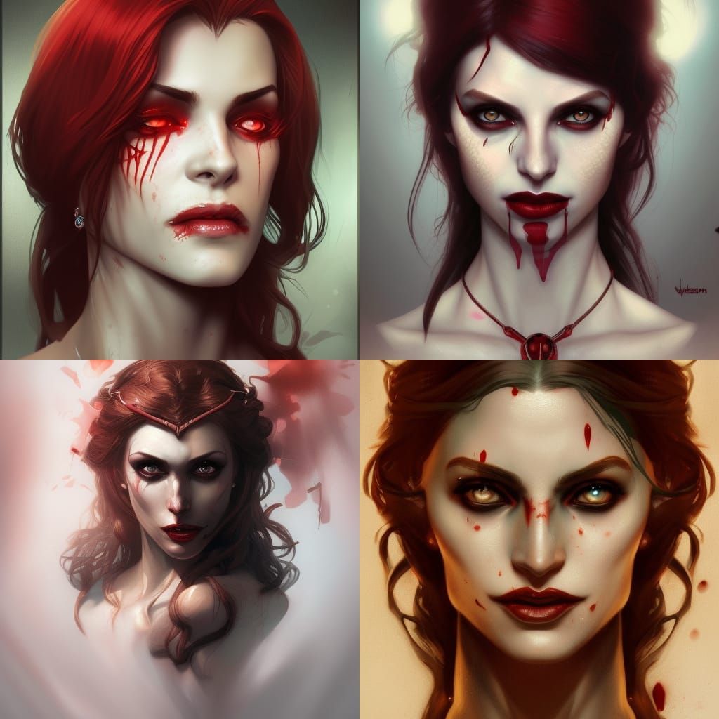 Jeanette Voerman Portrait in Art Nouveau Style