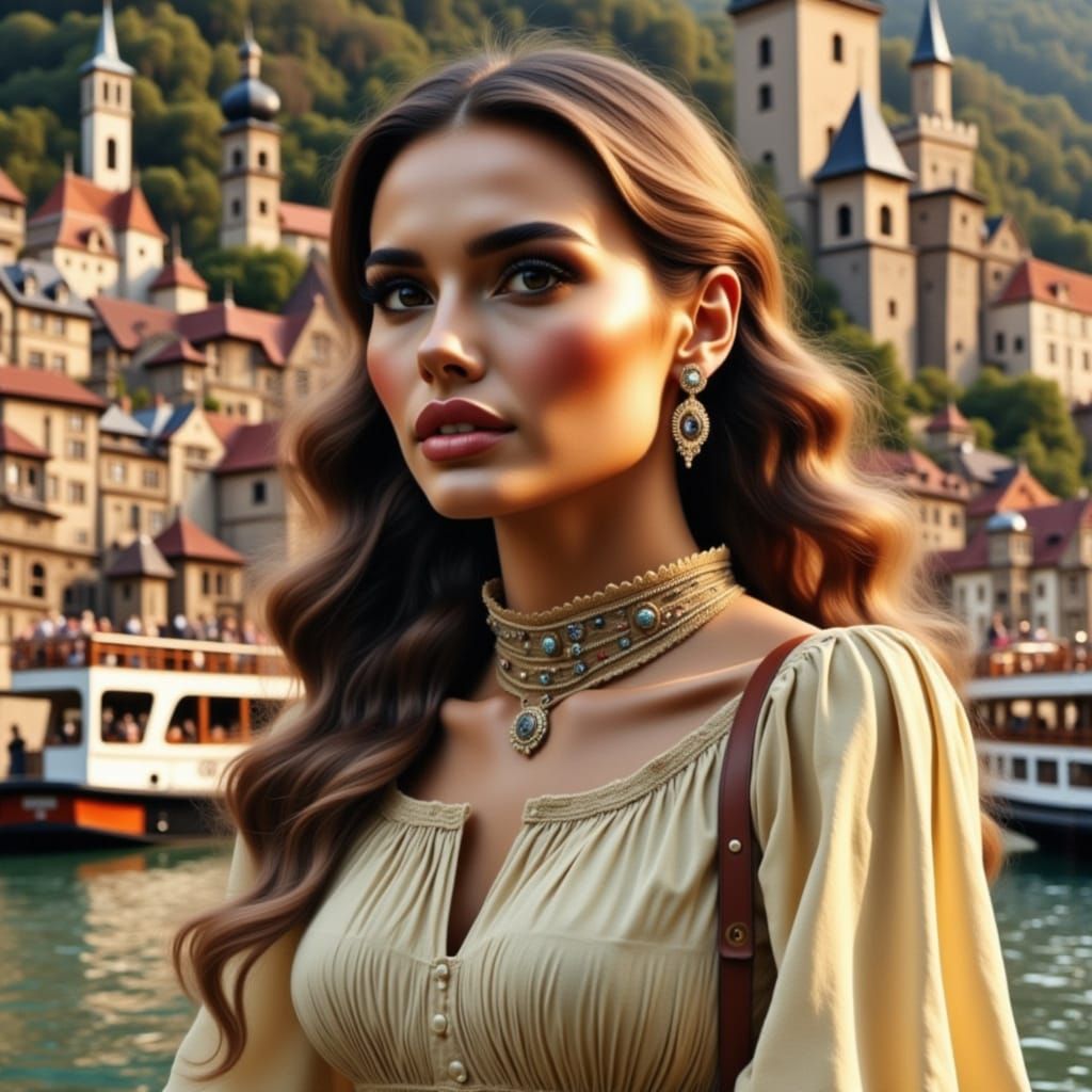 Danube River Cruise in Germany at Golden Hour