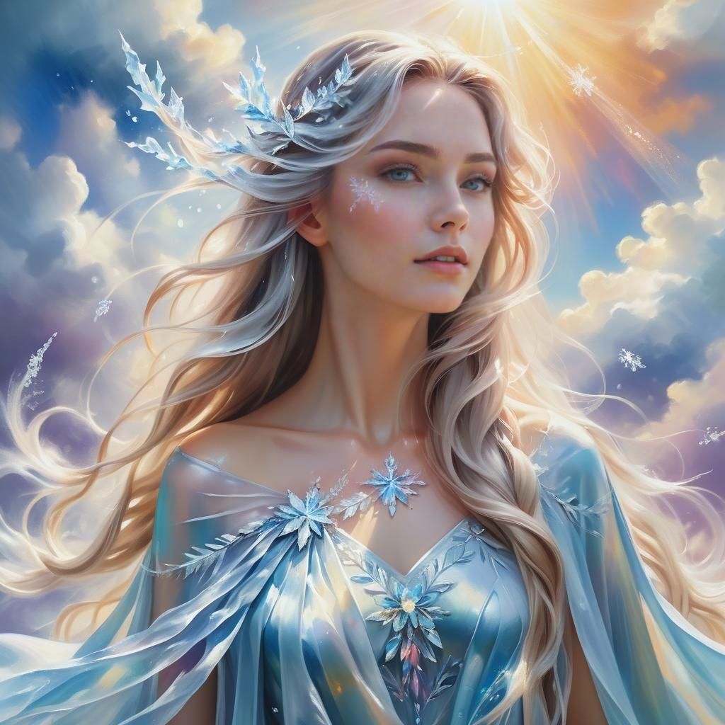 Ice Queen Portrait in Divine Light