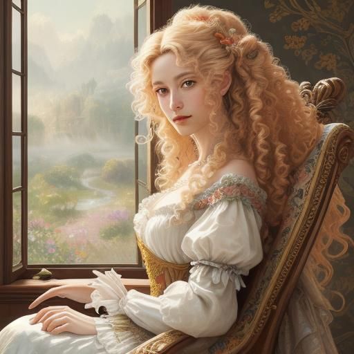 Lagoon Queen Portrait in New Age Renaissance Style