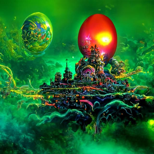 Neon Laser Light Show in Dark City