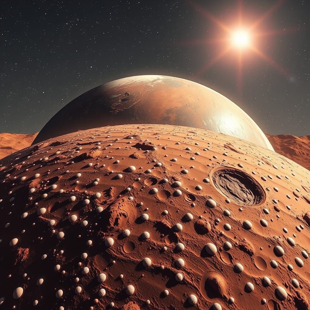 Polka Dot Mars with Polka Dot Earth