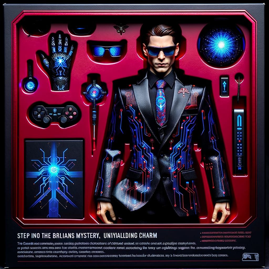 Elegant Male Actor in Cyberpunk Attire