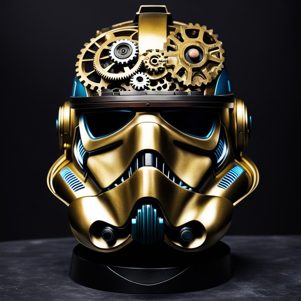 Steampunk Stormtrooper Helmet in Cyberpunk Style