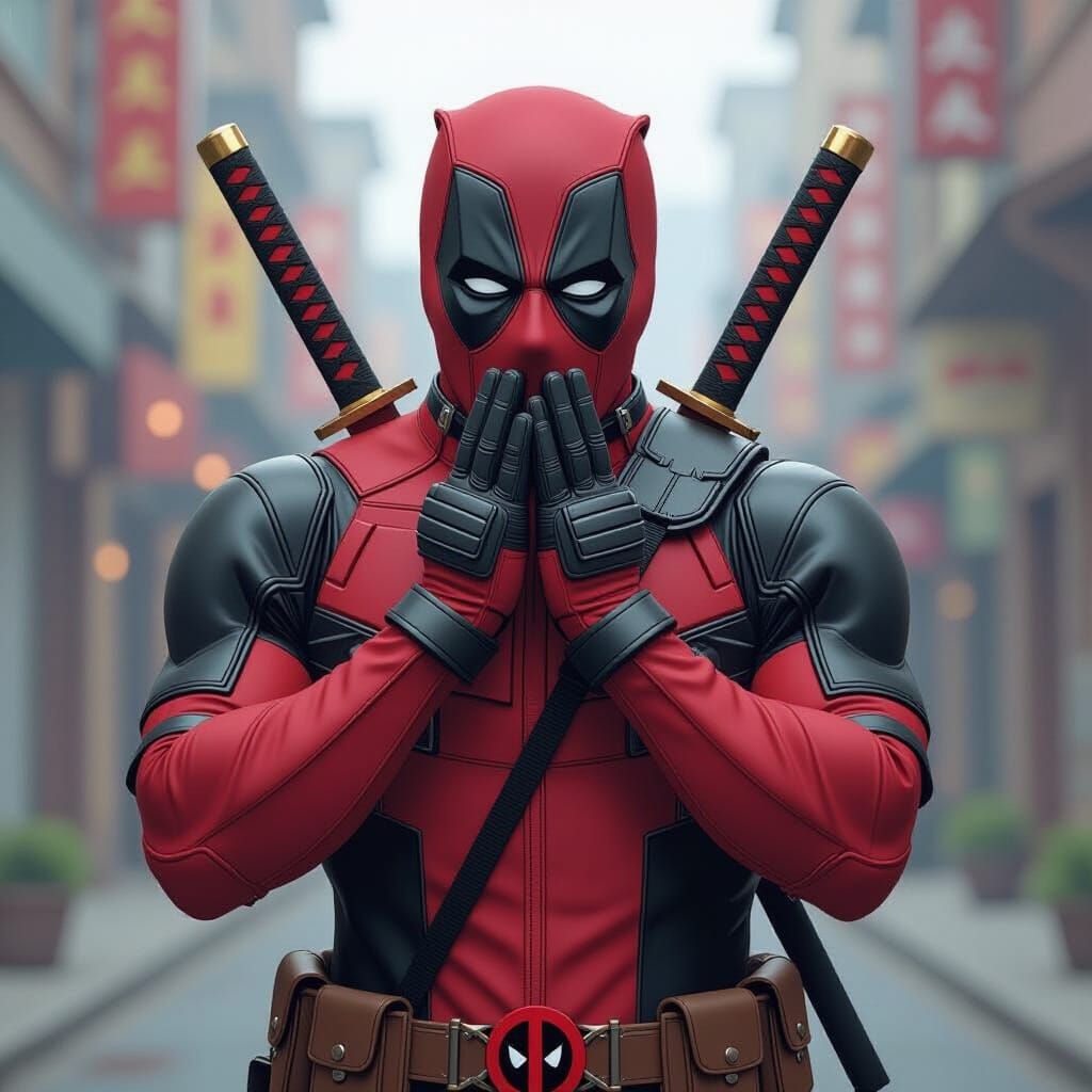 Deadpool in Comic Book Art Style