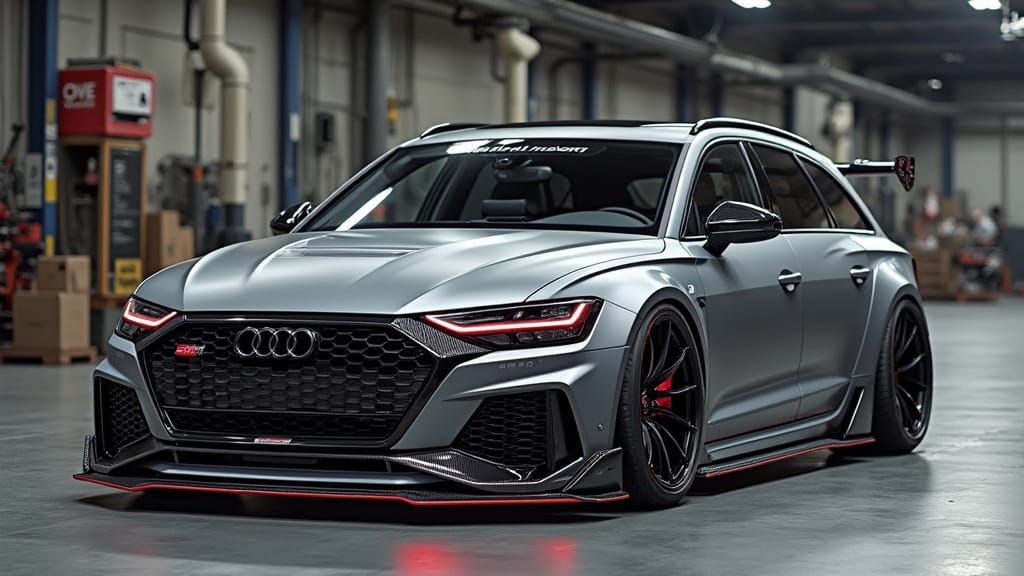 Customized 2025 Audi RS6 Avant in Mat Silver