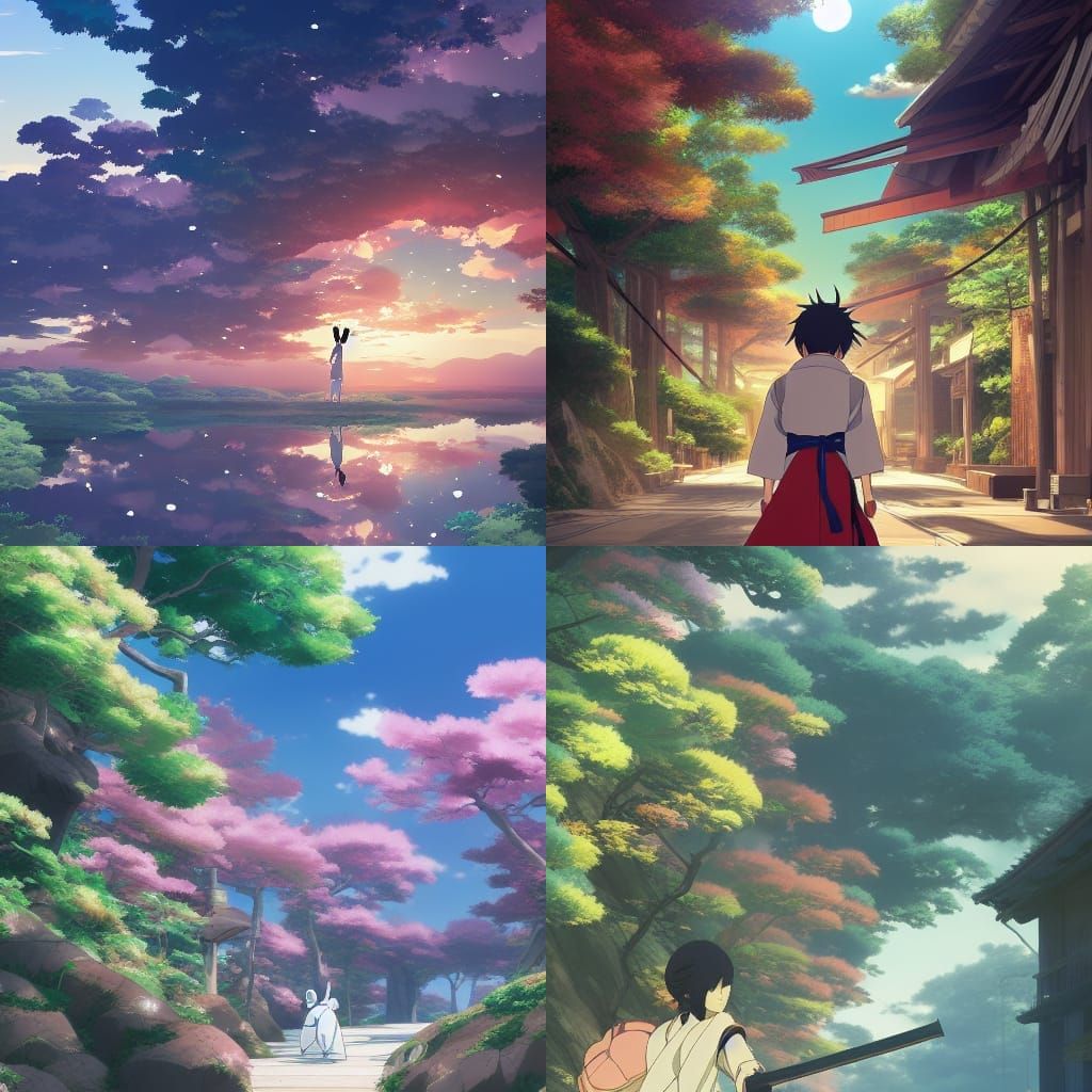Genshin Impact: Anime Key Visual in Ghibli Style