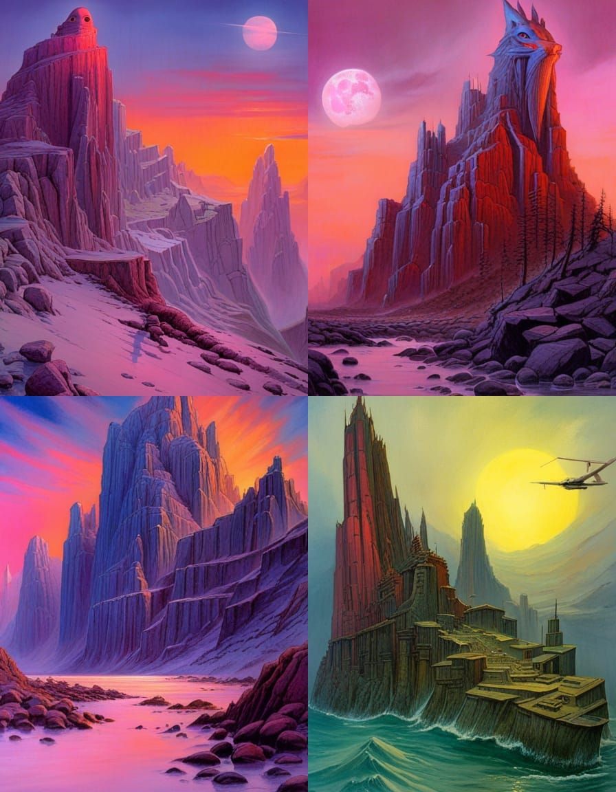 Alien Worldscape in Barlowe Style