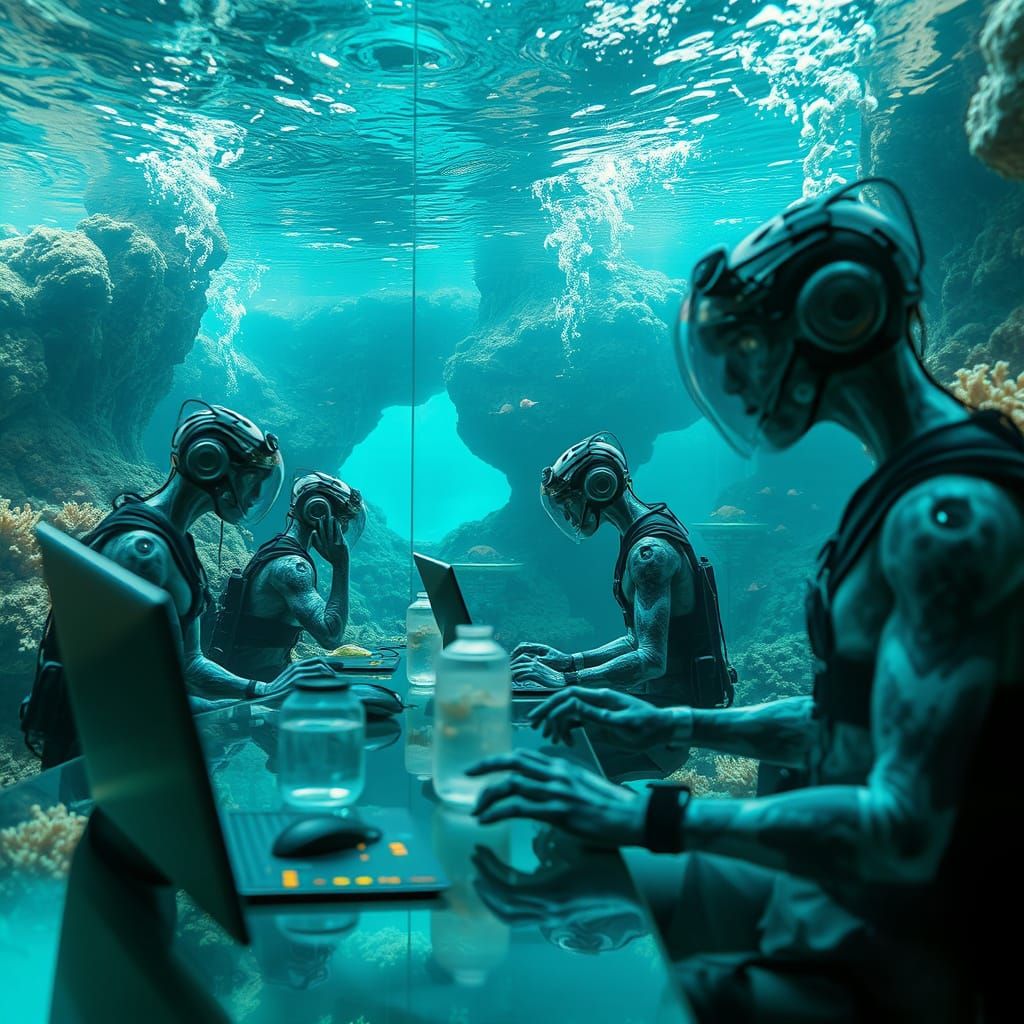 underwater internet cafe