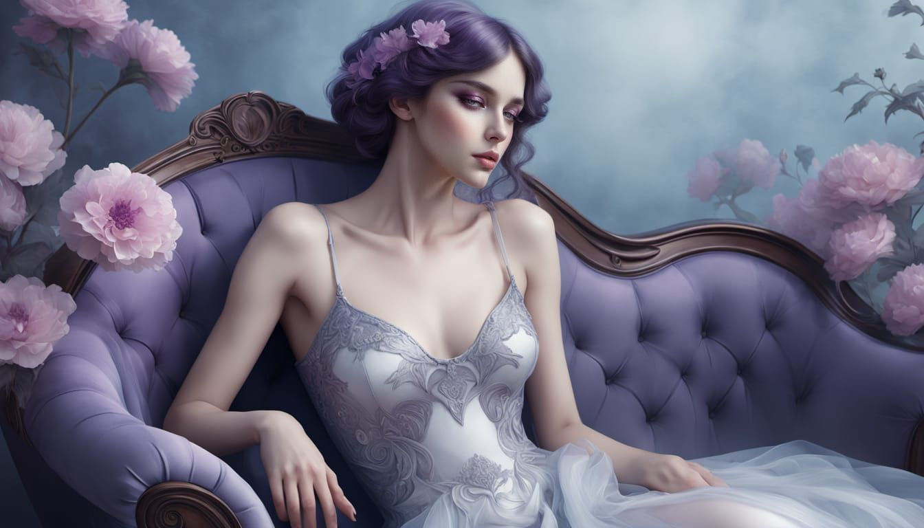 Ethereal Bride in Digital Watercolor