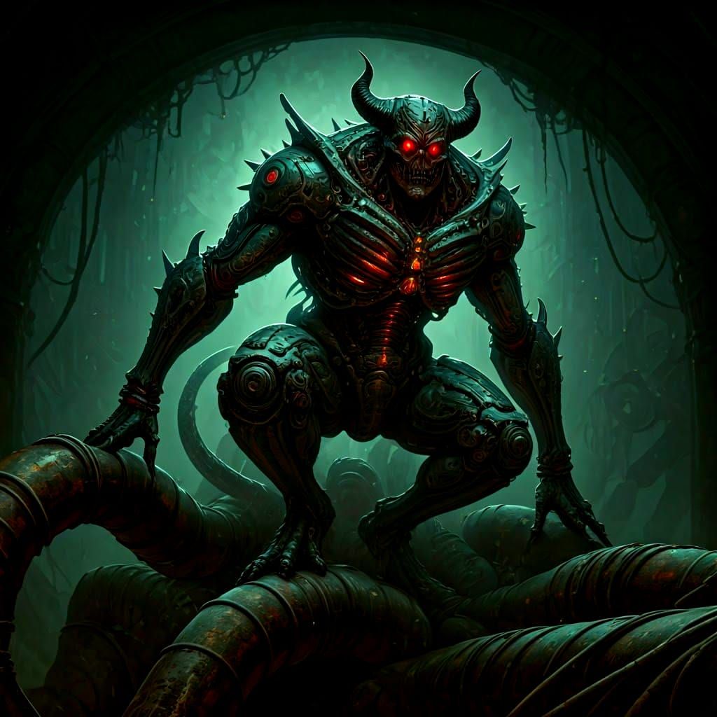 Biomechanical Demonic Sewer Dweller