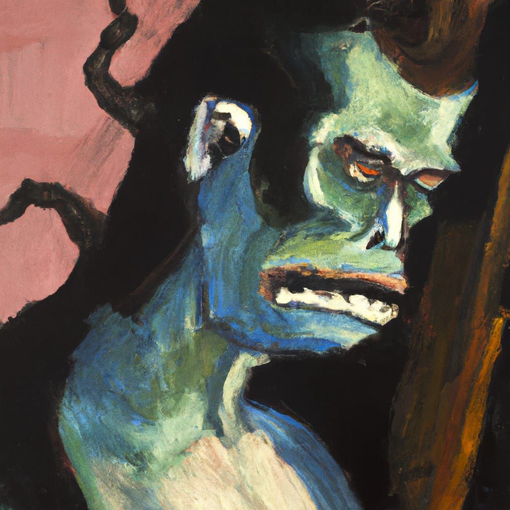 Frankenstein's Monster as Francis Bacon Painting