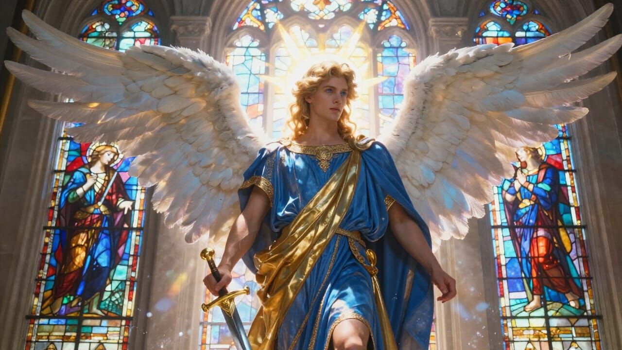 Archangel Michael in Hyperrealistic Cinematic Style