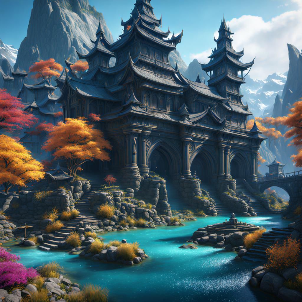 Fantastical Matte Painting in Deep Color