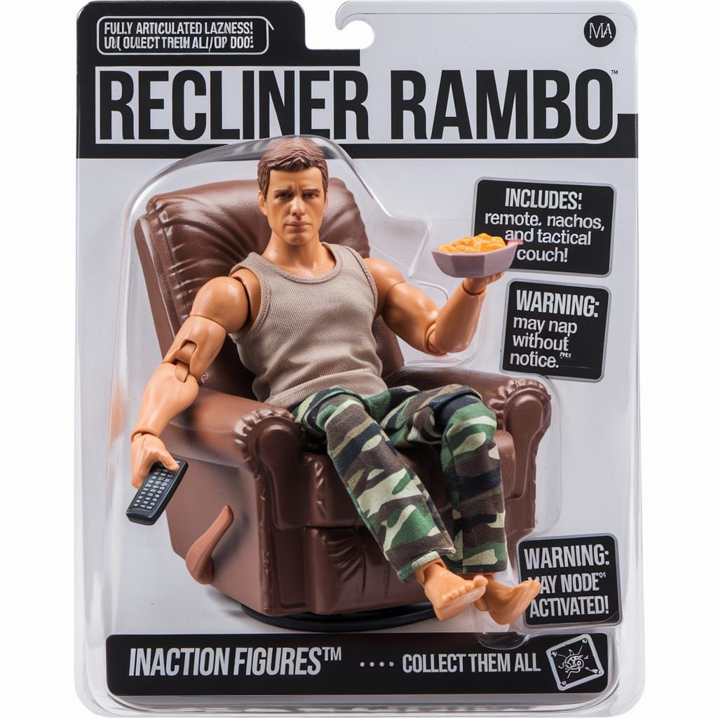 1980s Retro Action Figure Packaging Art