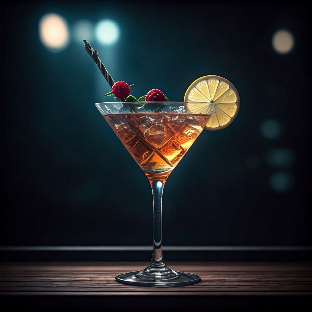 Hyper-Realistic Cocktail in Futuristic Style
