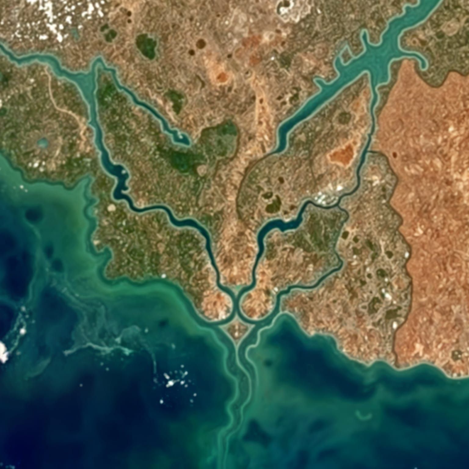 River Delta Cat Face