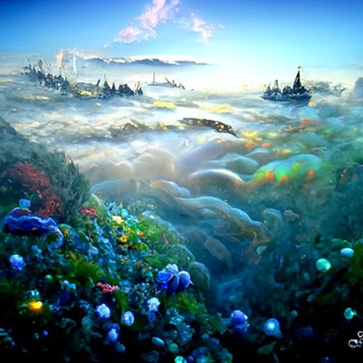 Life-Filled Ocean in Ethereal Fantasy Style