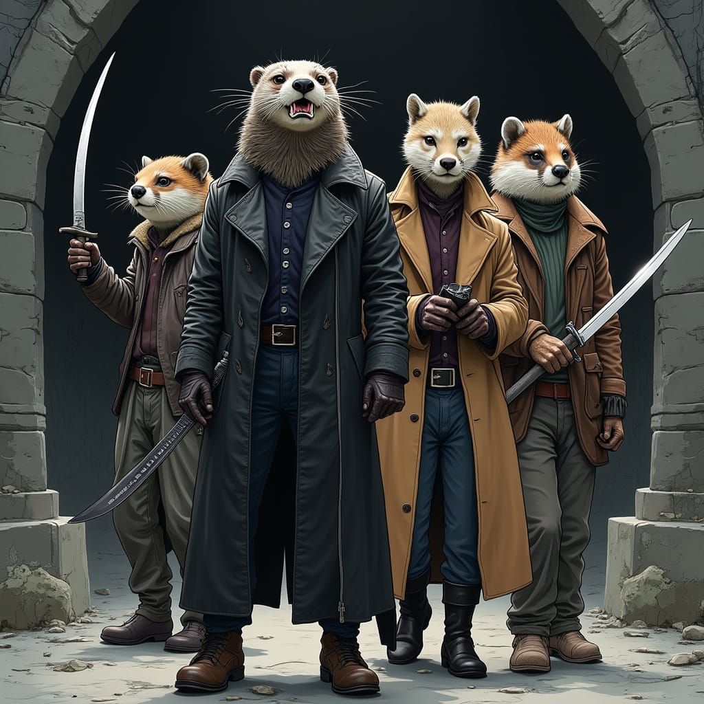 Mustelid Mafia Elite Squad Emerge from Secret Tunnel