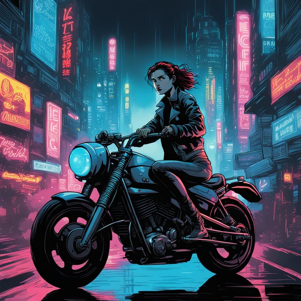 Neon Dreams in a Cyberpunk Metropolis