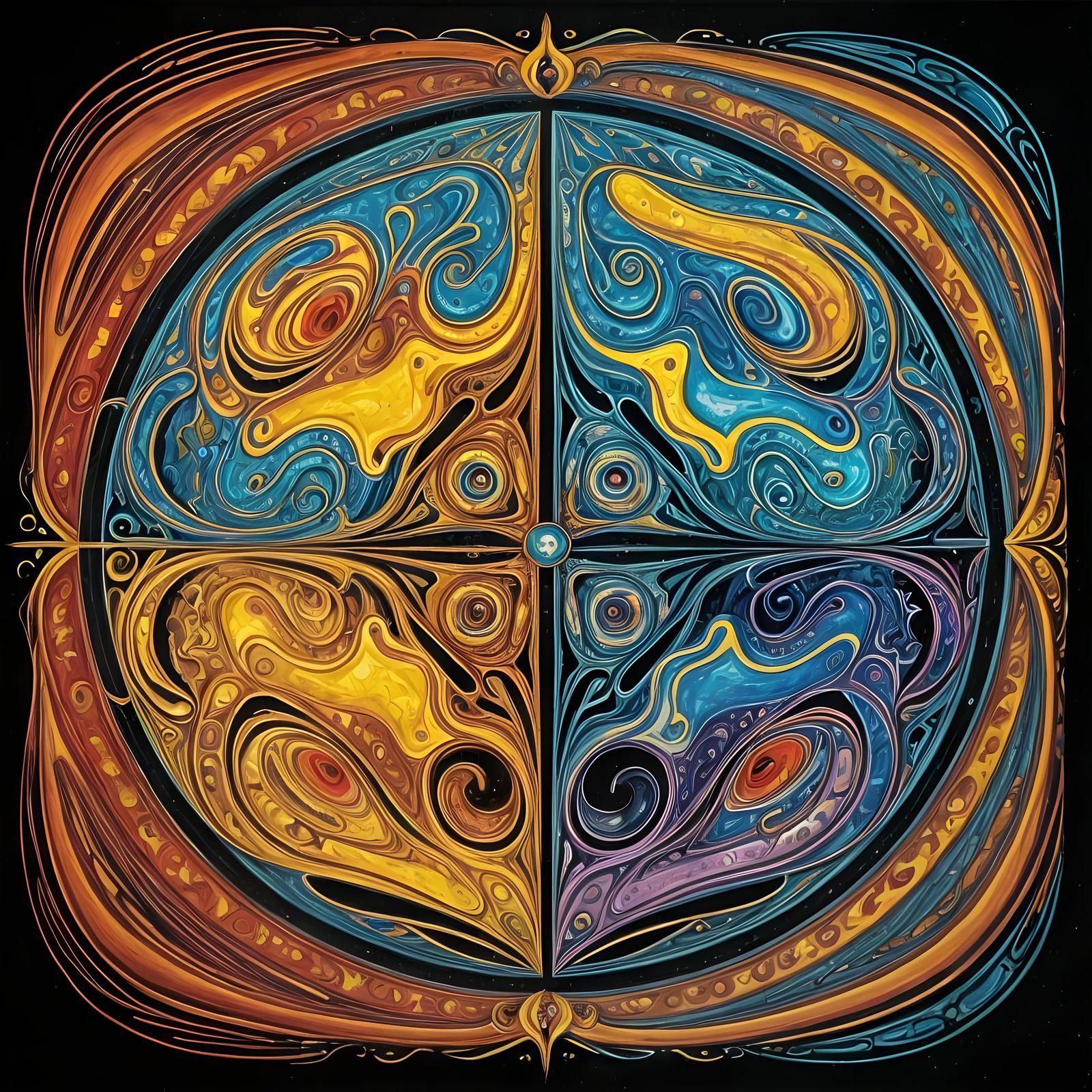 Surrealist Splendor of Color in Vibrant Psychedelic Visions