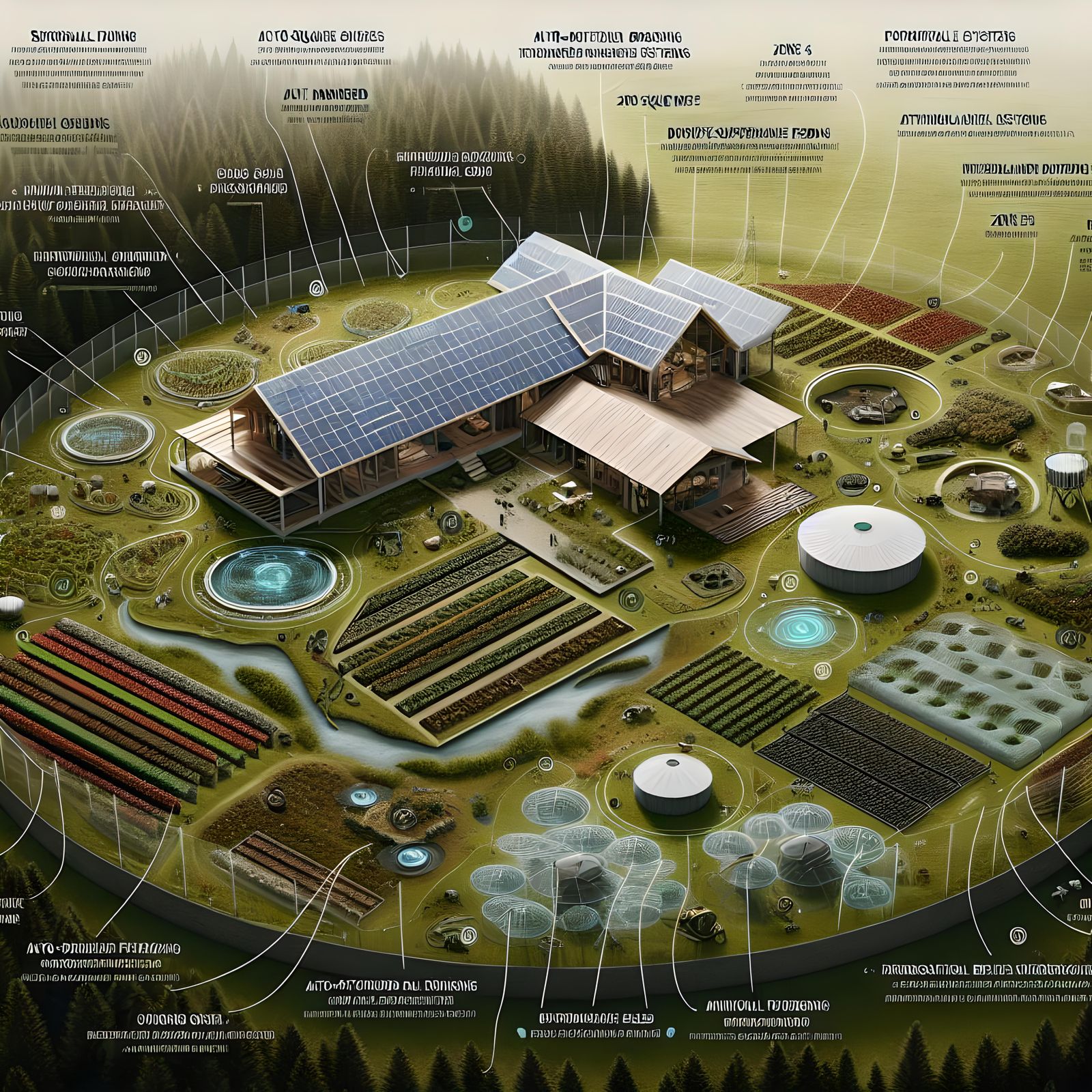 Detailed Aerial View: Self-Sufficient Homestead in New Zeala...