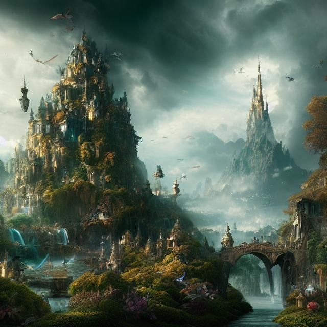 Epic Wonderland: Dramatic Digital Matte Painting
