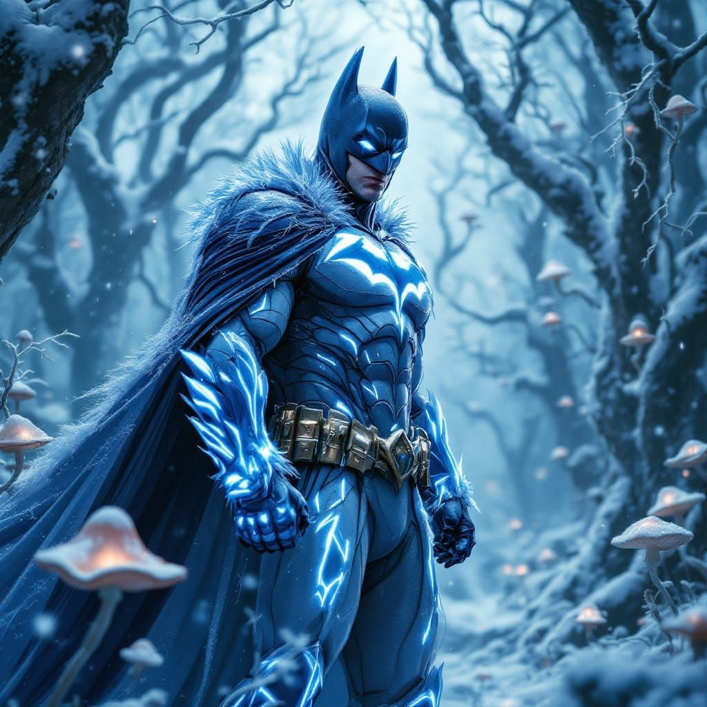 Batman in Winter Wonderland Gotham City Forest