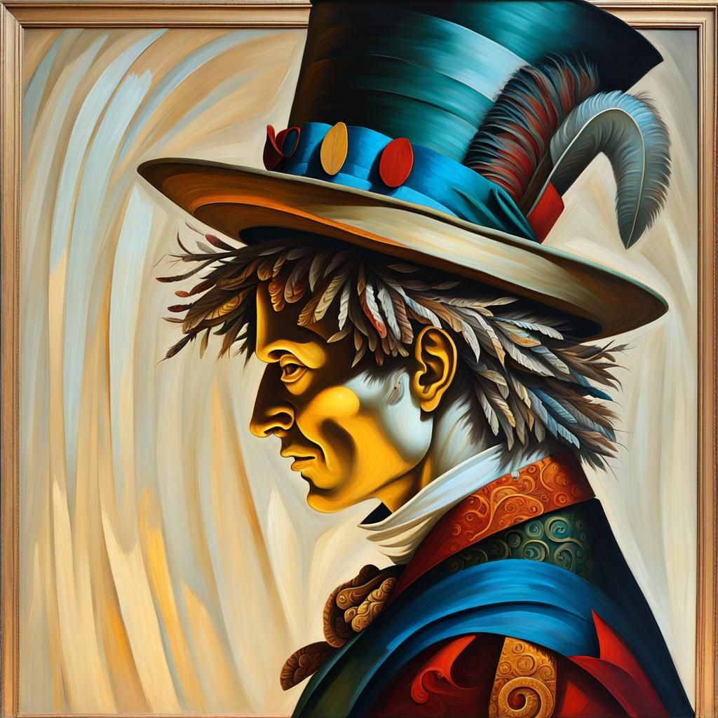 Mad Hatter Still Life in Baroque Style