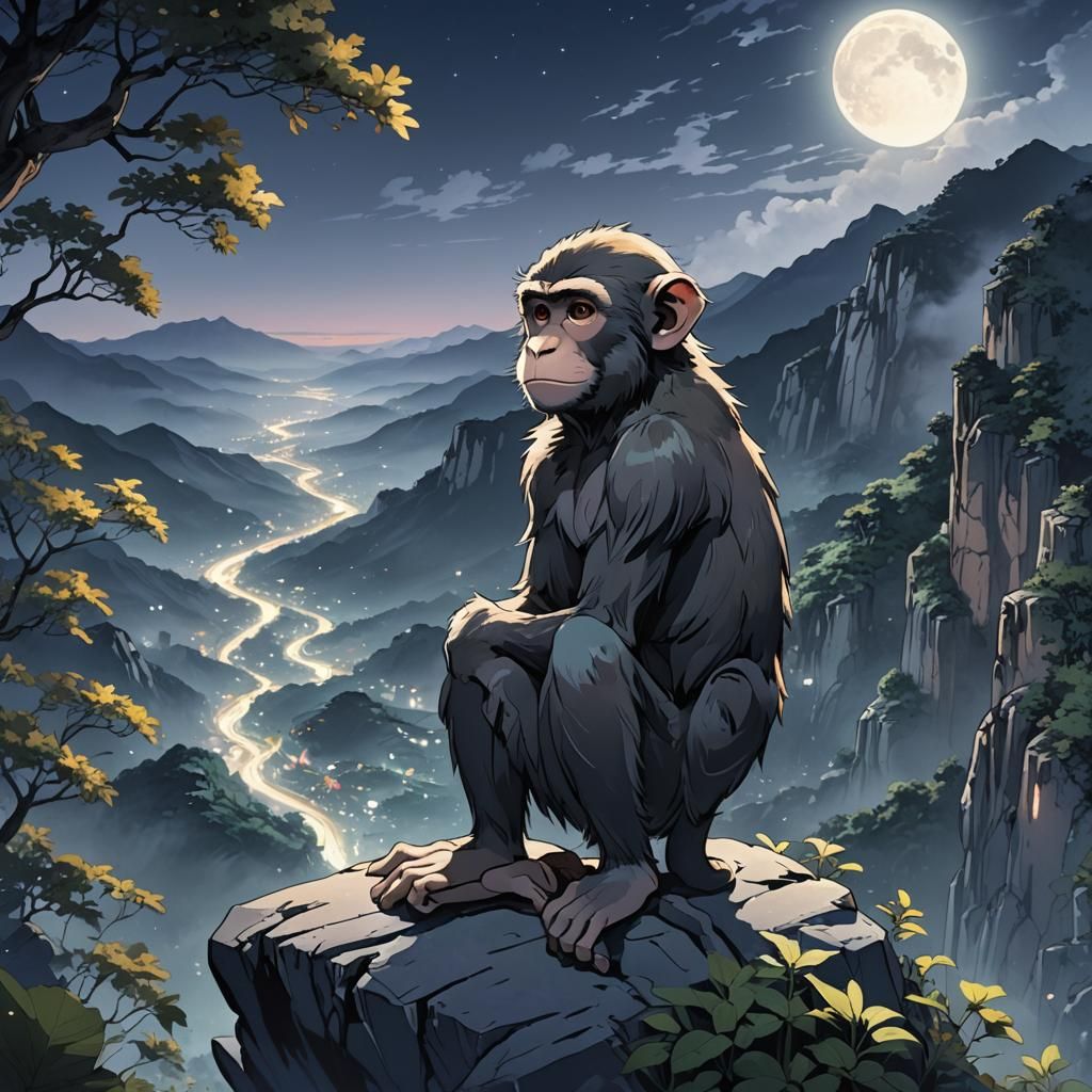 Moonlit Monkey: Vibrant Anime Manga Scan