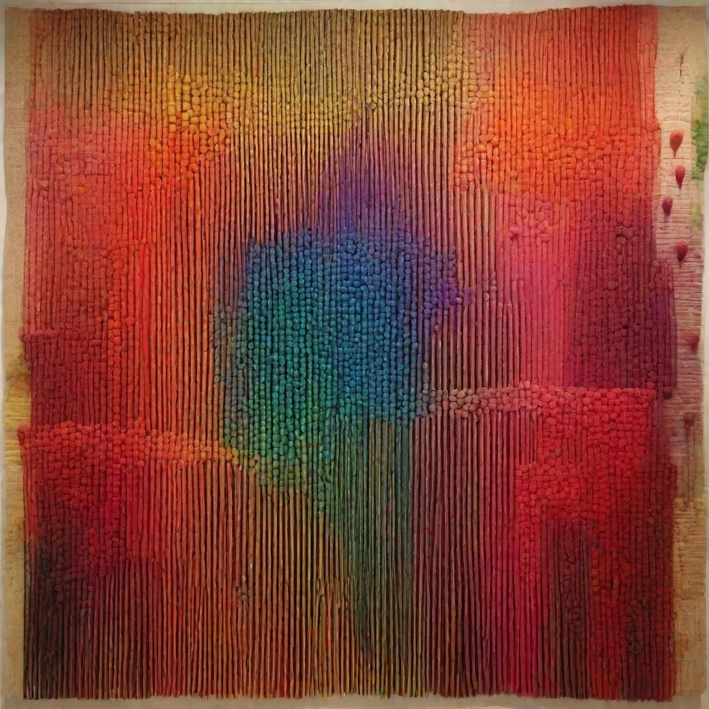 Surrealist Woven Tapestry of Binary Code Dreams