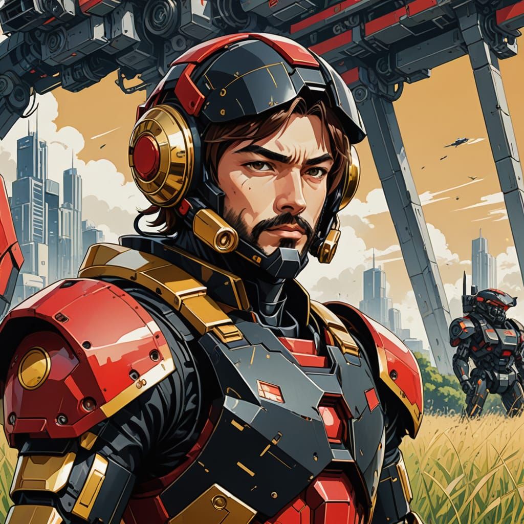 Captain Kallin of the Dawblade Mercenary Mech Company in Ani...