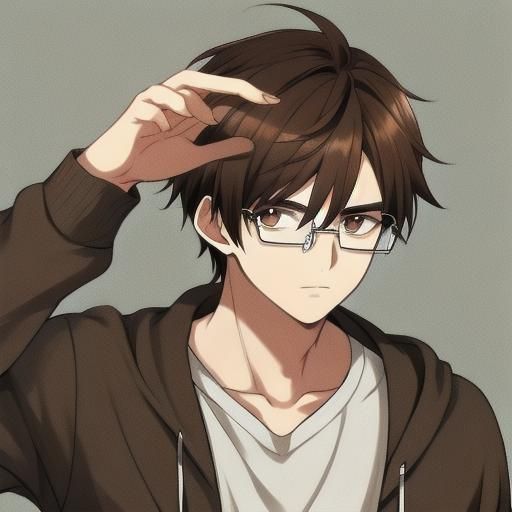 Attractive Boy with Brown Hair and Glasses