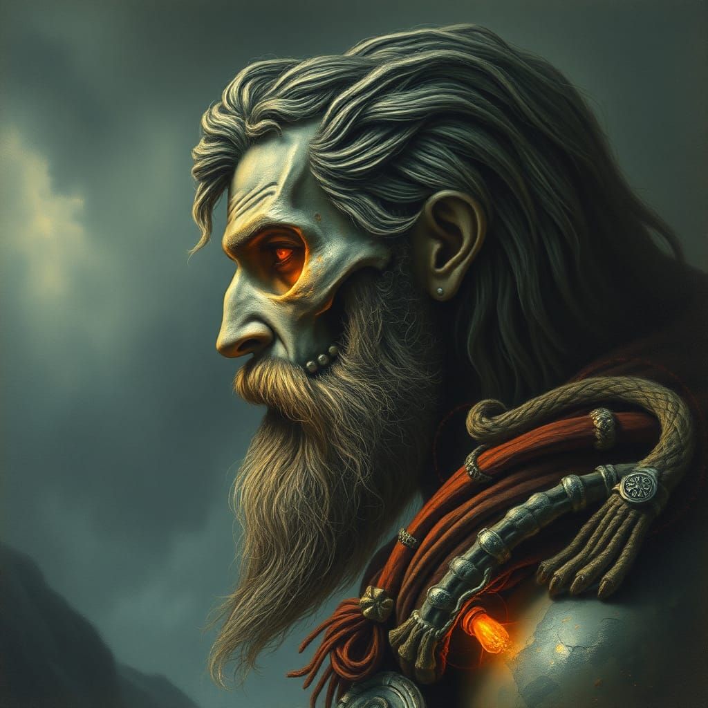 Arawn, Celtic God of the Otherworld Portrait