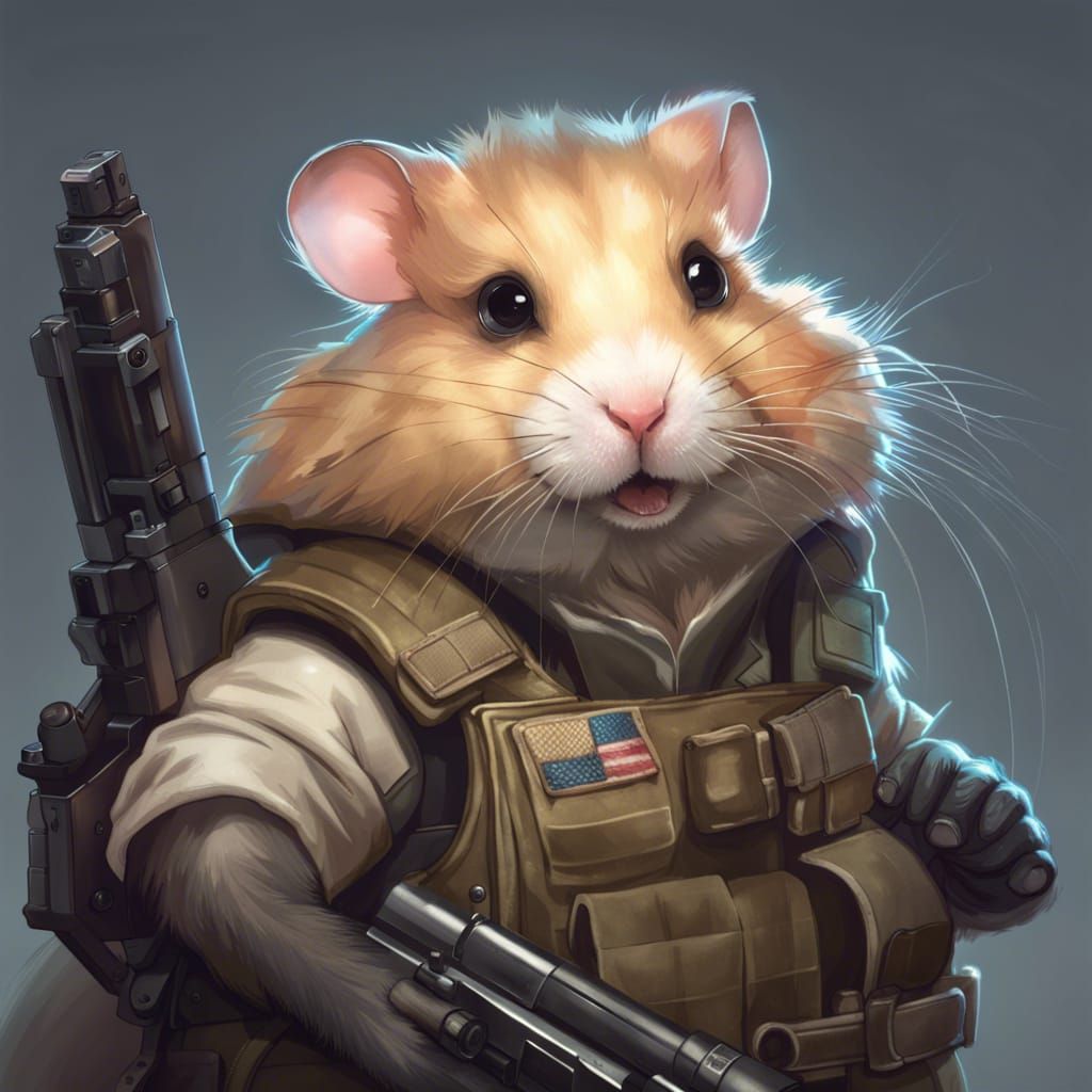 Hamster Operative Concept Art Portrait
