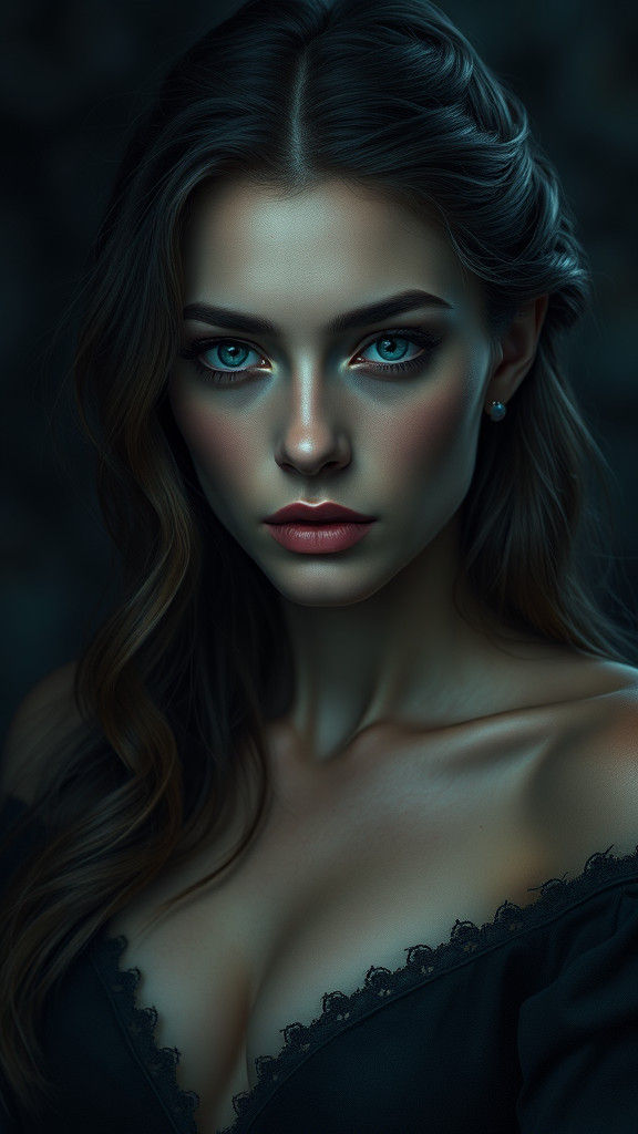 Scorpio Zodiac Embodied in Serene Fantasy Portrait